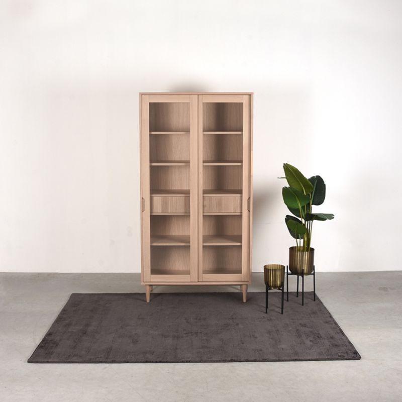Vitrinekast Naturel ME-70.016 Jule B100 x D49 x H180 cm