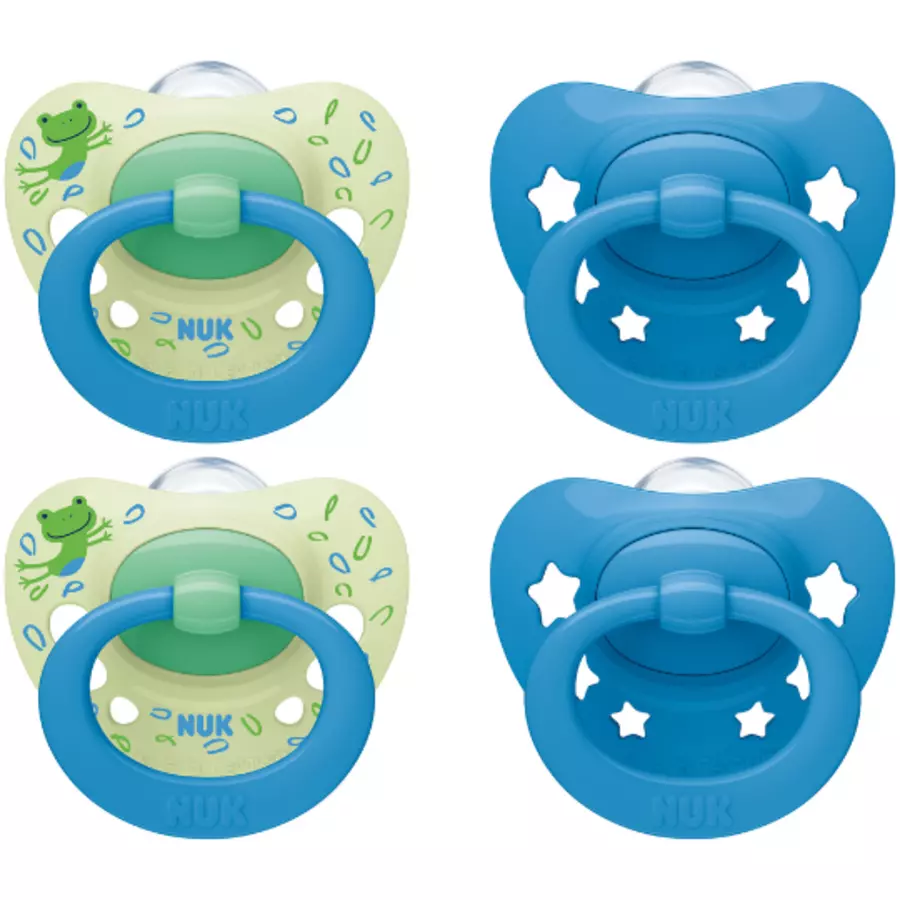 NUK Schnuller Signature 18-36 Monate 4er Box grün  blau