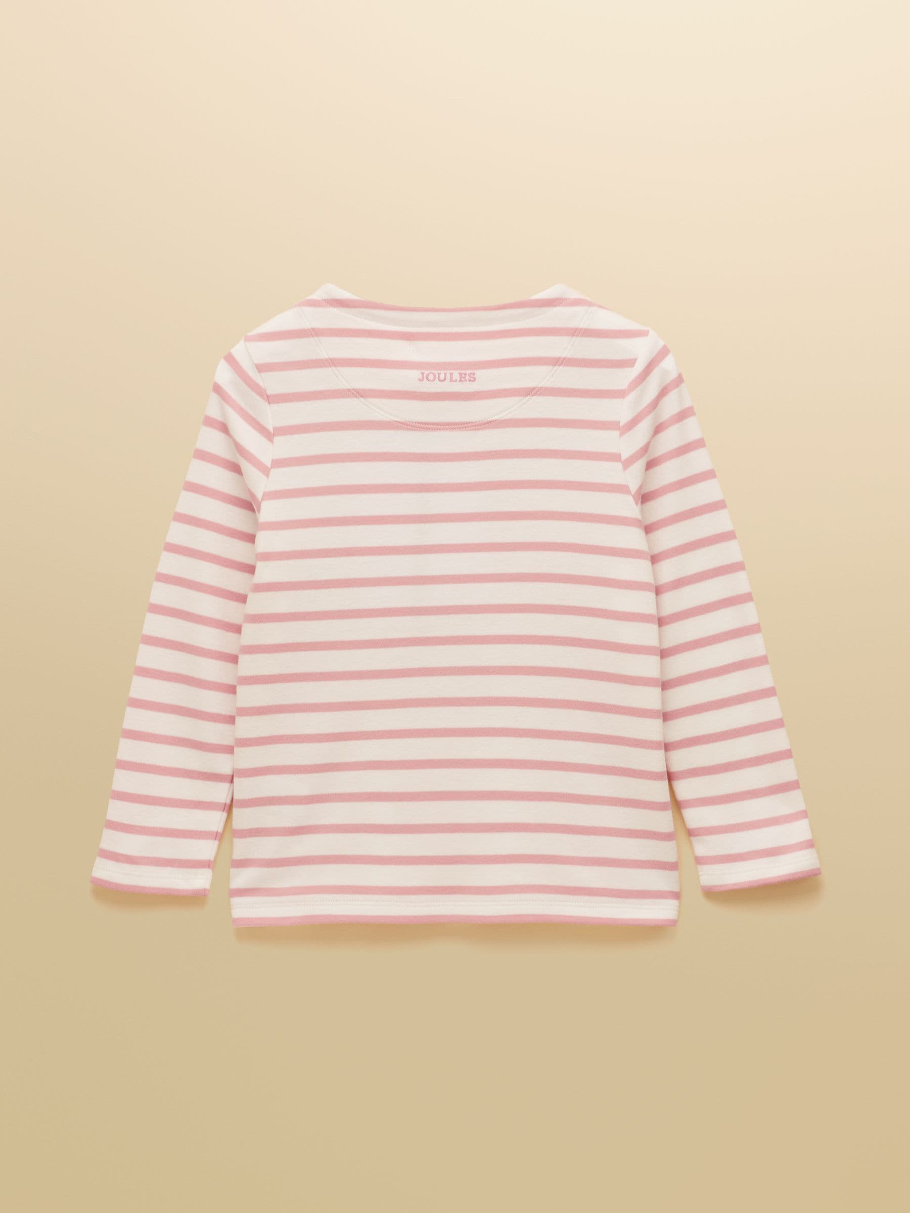 Roze crème - Joules Girls' Harbour Long Sleeve Jersey Top