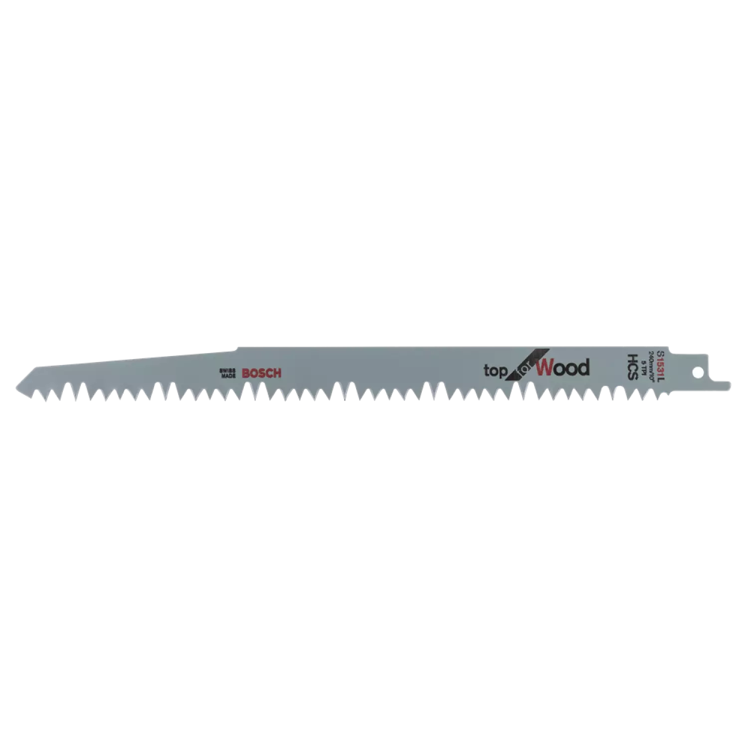 Bosch 2608650613 / S 1531 L Reciprozaagblad - 240 x 5TPI - Hout (2st)