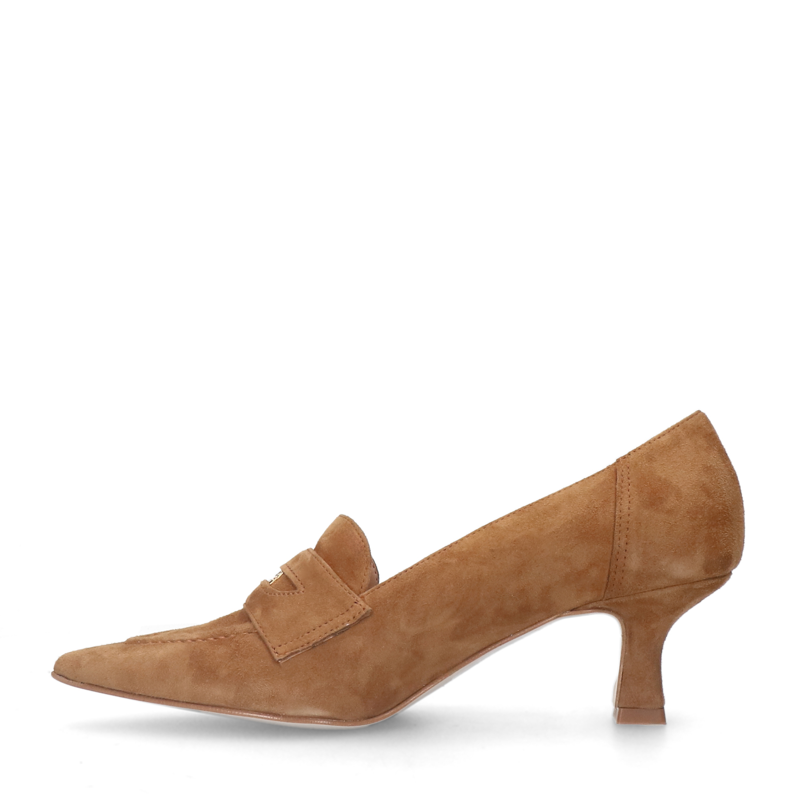 Beige suède pumps