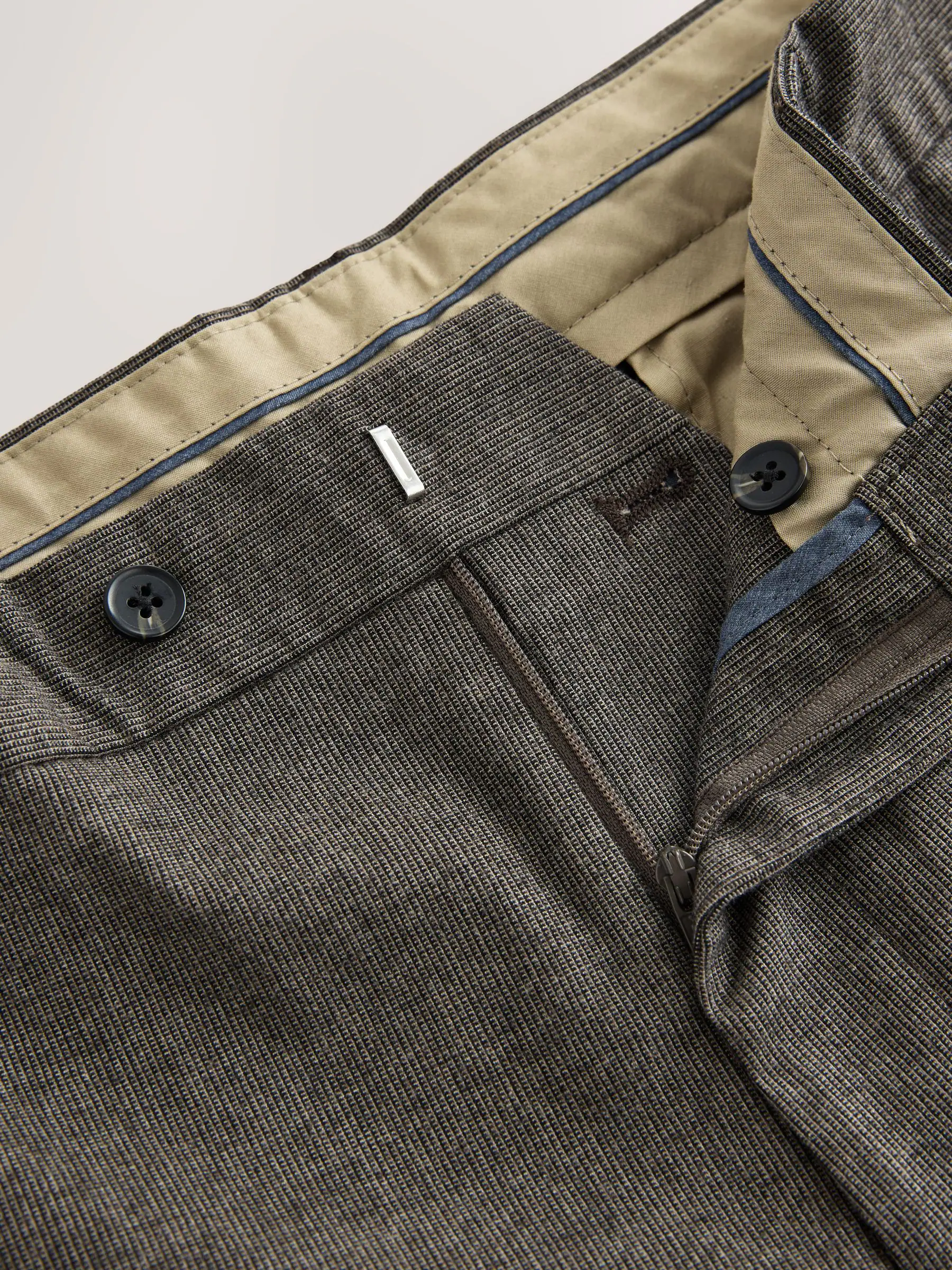 Bruin - Regular Fit Smart Brushed Cotton Textured Trousers