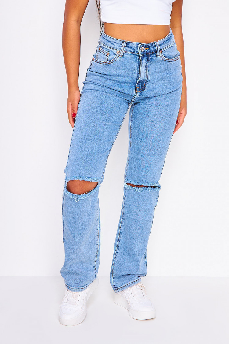 Jean Regular bleu déchiré