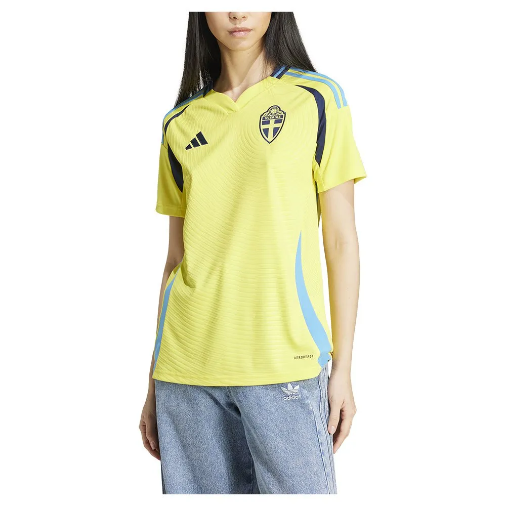 adidas Sweden 23/24 Heim Damen T-Shirt mit kurzen Ärmeln
