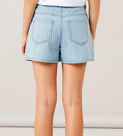 LMTD Shorts - Noos - NlfPinizza - Light Blue Denim/Nadelstreifen