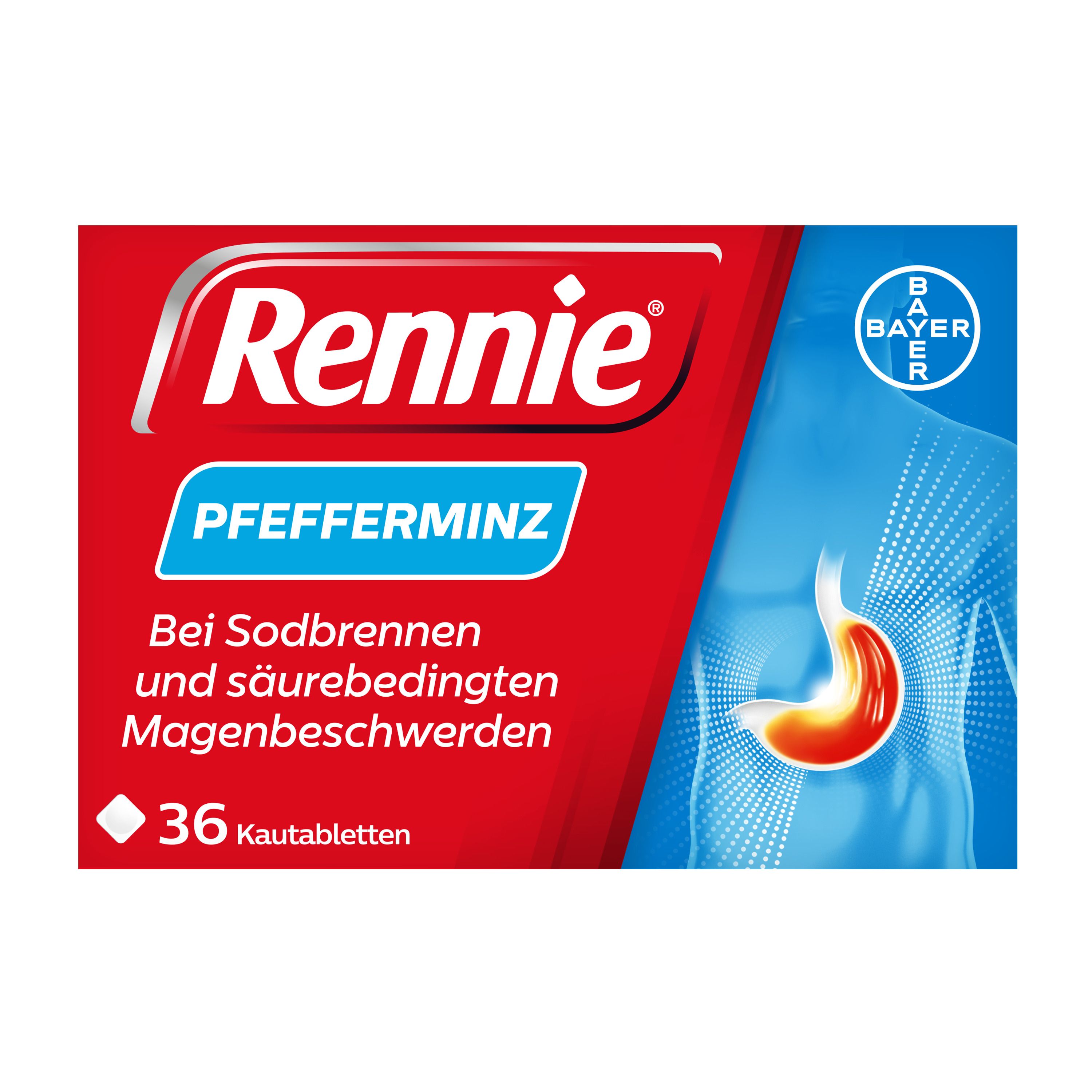 Rennie® Pfefferminz Kautabletten bei Sodbrennen
