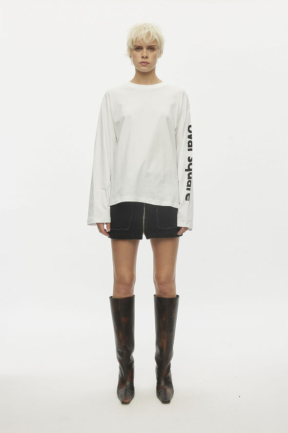 Oval Square Select Ls Tee White