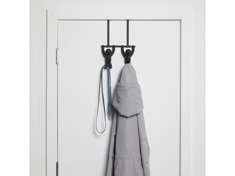 Umbra Türgarderobe Buddy 2 Haken, Schwarz Garderobenleiste aus Kunsstoff