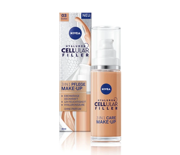 Nivea Cellular Filler 3IN1 Pflege Make-Up03 Dunkel