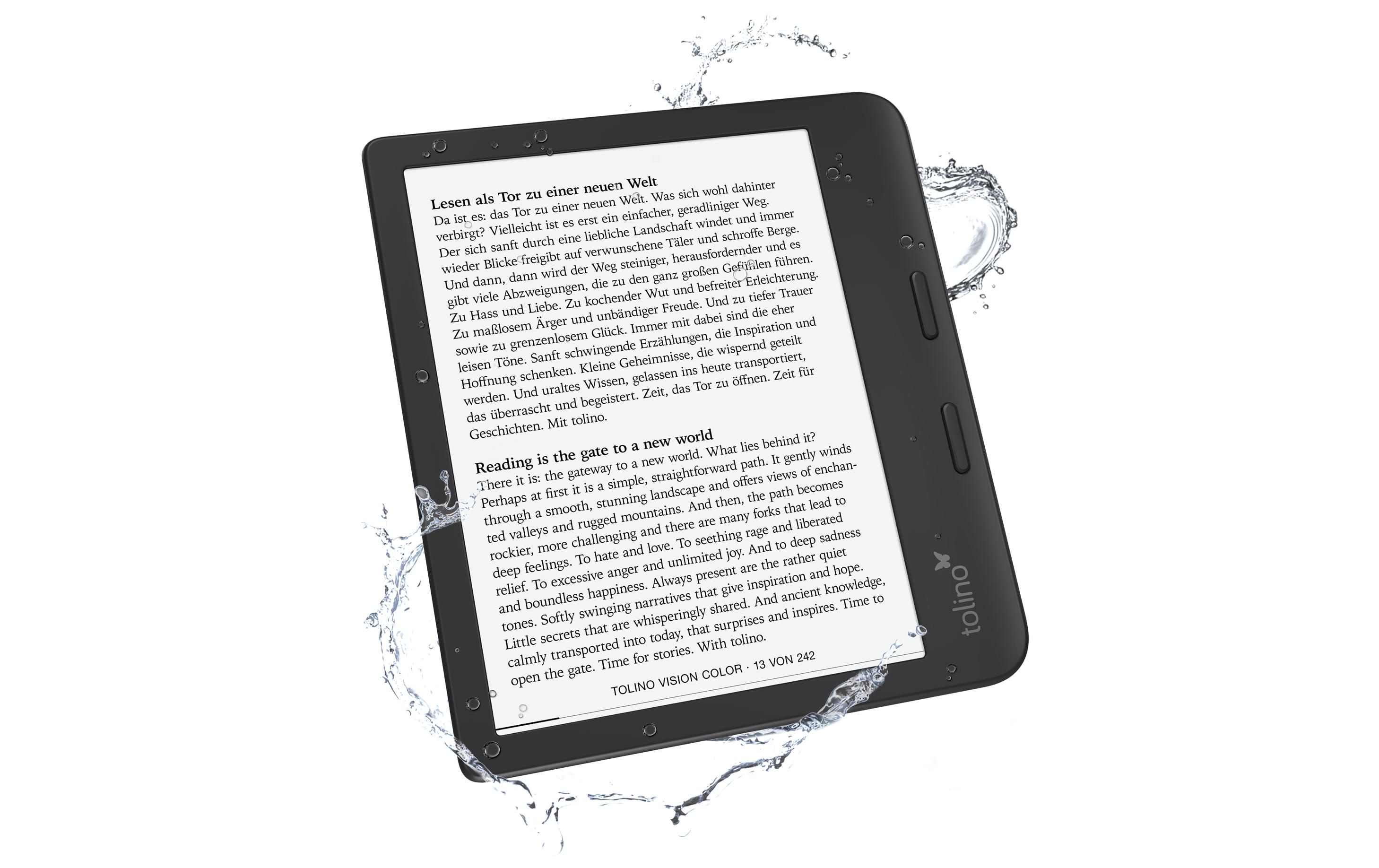 E-Book Reader Tolino vision color<br>7-Zoll-E-Book-Reader mit integrierter Beleuchtung mit smartLight