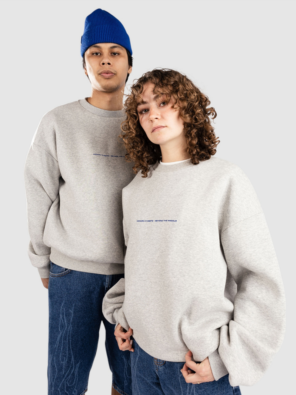 Beyond Medals Hokkaido Crewneck Sweater grey melange