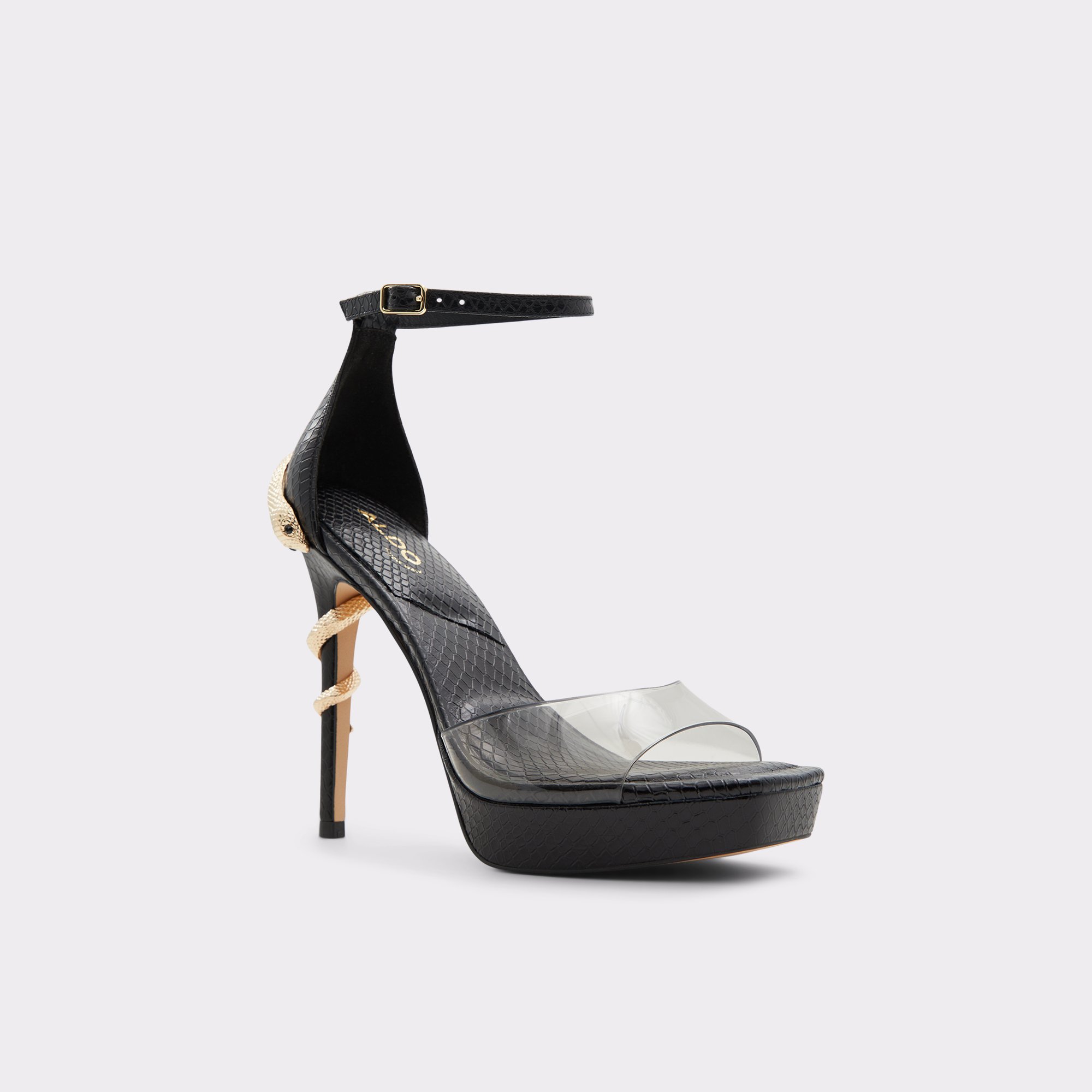 Medusa Black Women Platform sandals