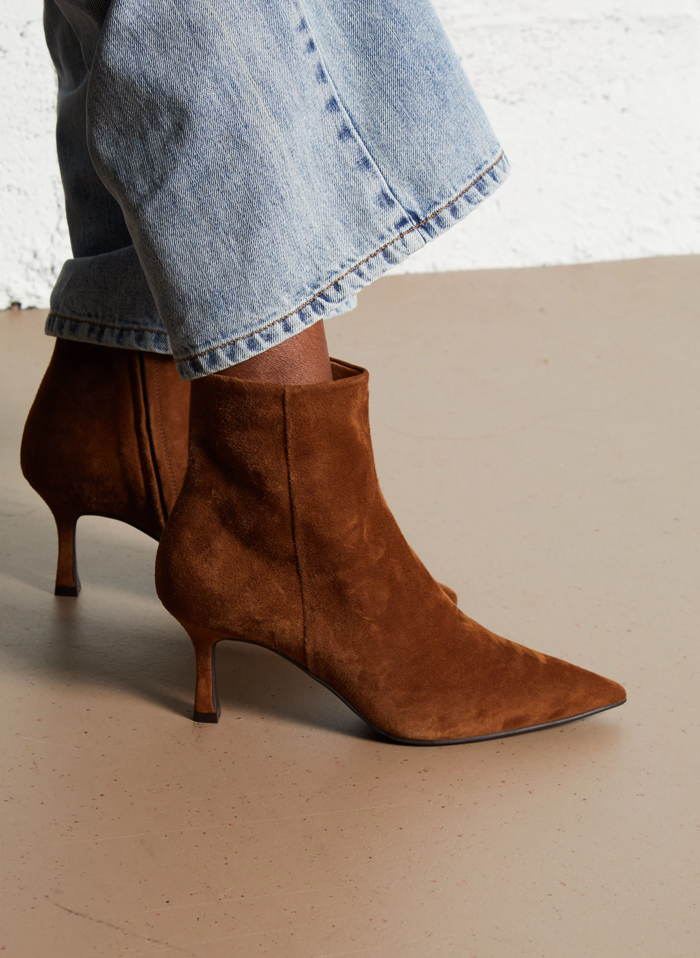 Bottines en cuir | Marron