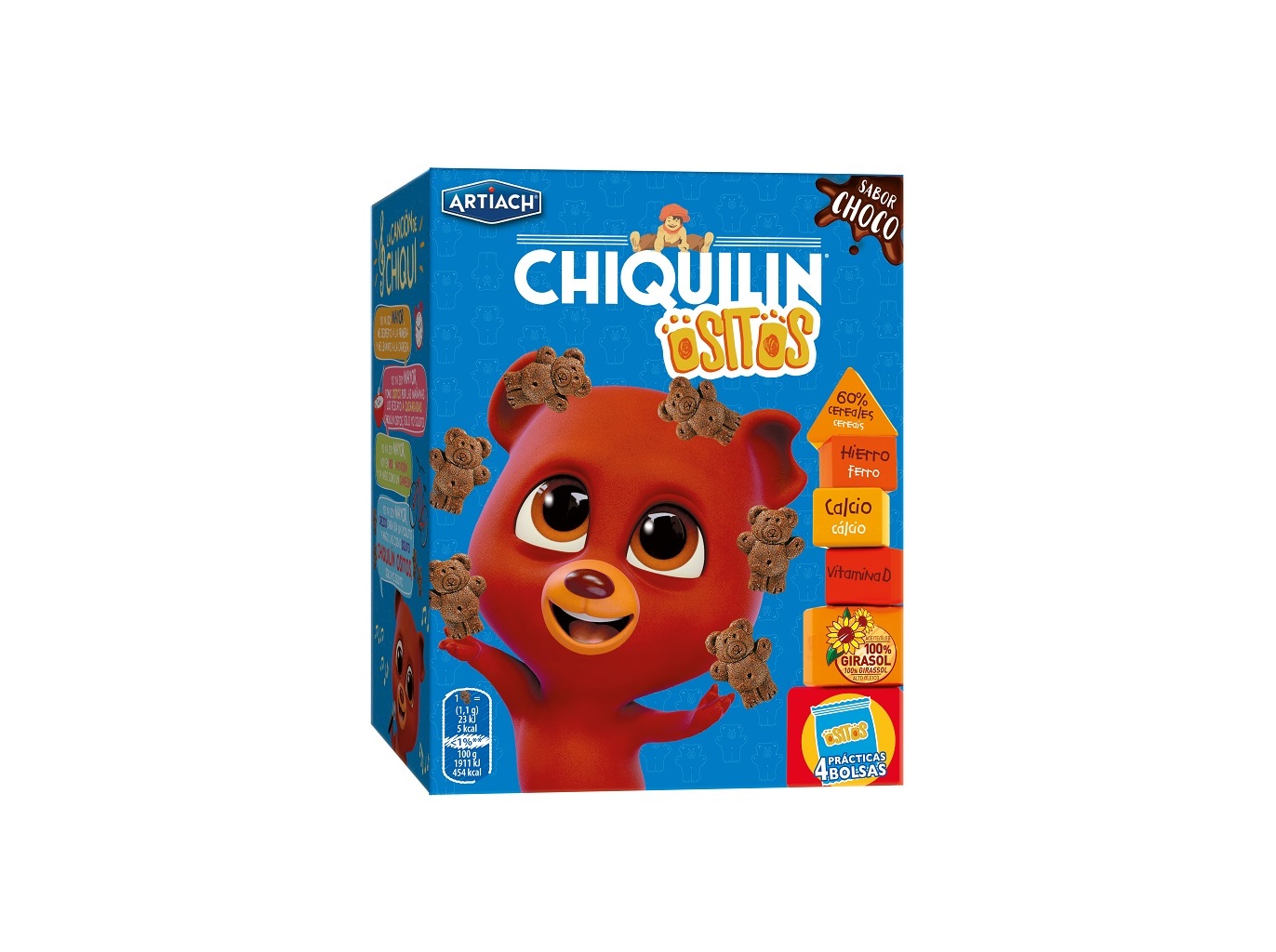 BOLACHA ARTIACH CHIQUILIN OSITOS CHOCOLATE MULTIPACK 160G