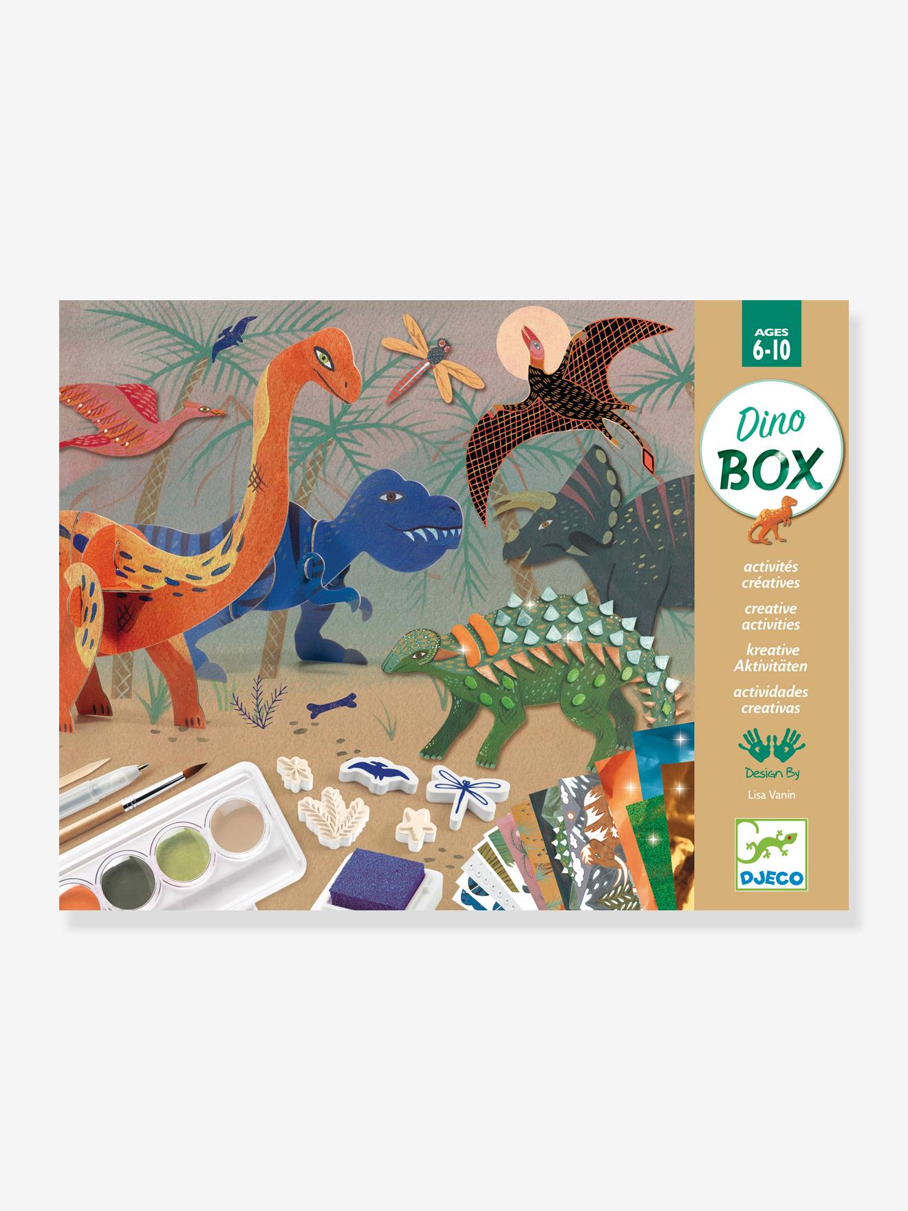 Estojo verde DJECO Mundo dos Dinossauros