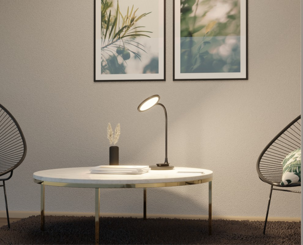 Horizon LED Tisch Leuchte Wand Lampe mit Schwanenhals (41-5011.127) - Schwarz