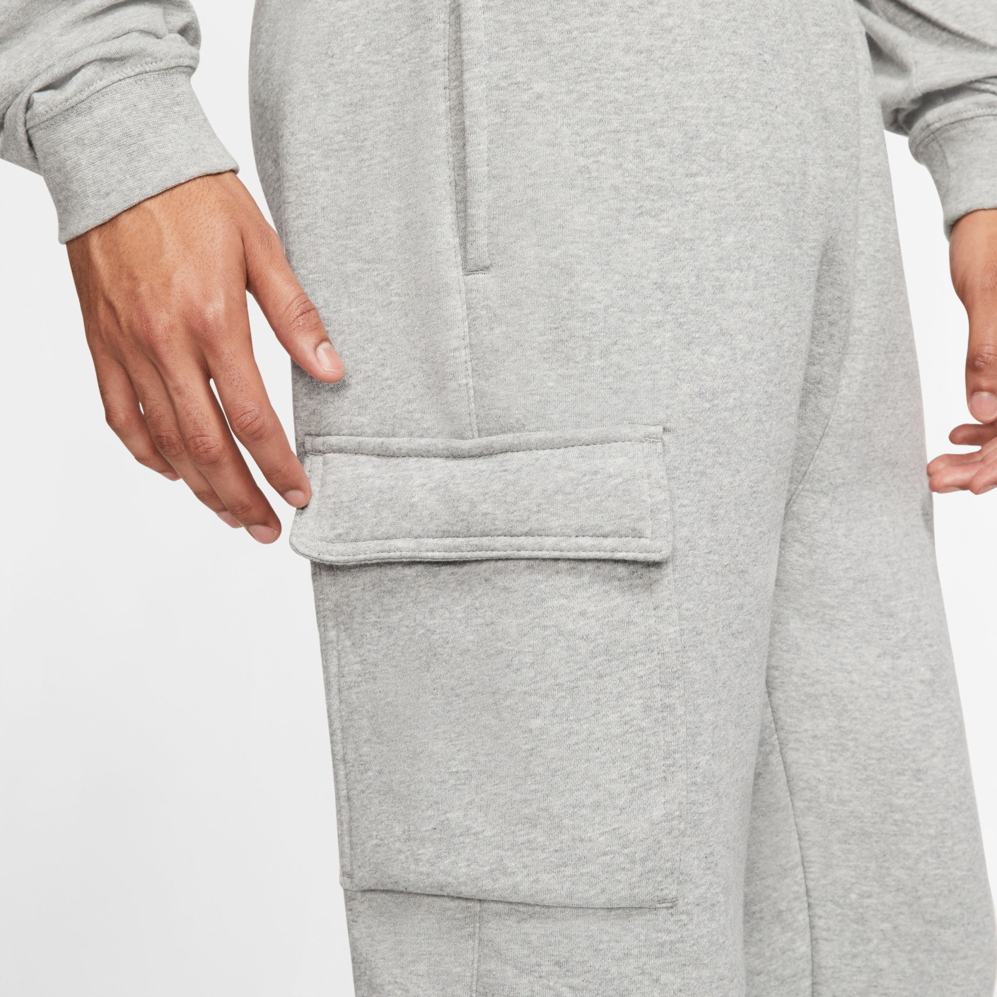 Nike Sportswear Club Fleece Cargobroek Grijs Wit