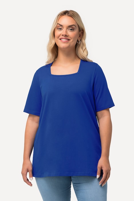 T-Shirt, A-Linie, Carree-Ausschnitt, Halbarm