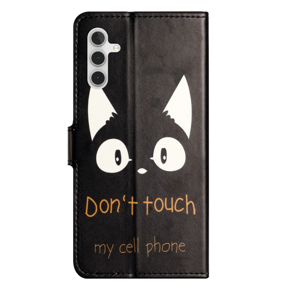 Samsung Galaxy A55 Leder Tasche - Don't Touch My Cell Phone