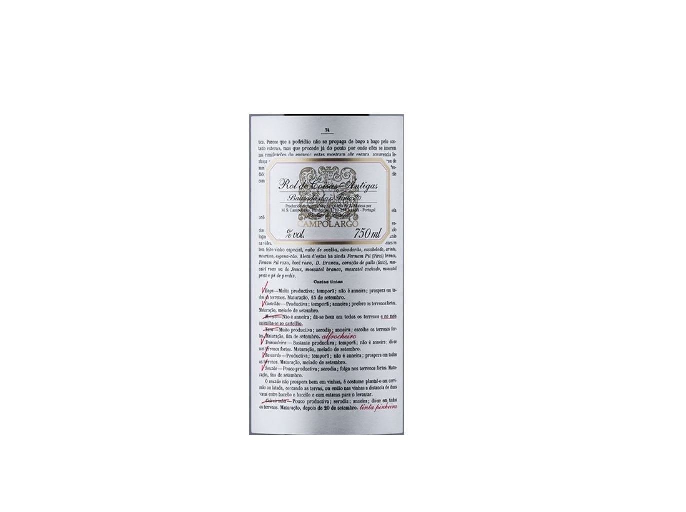 VINHO TINTO ROL COISAS ANTIGAS BAIRRADA 0.75L