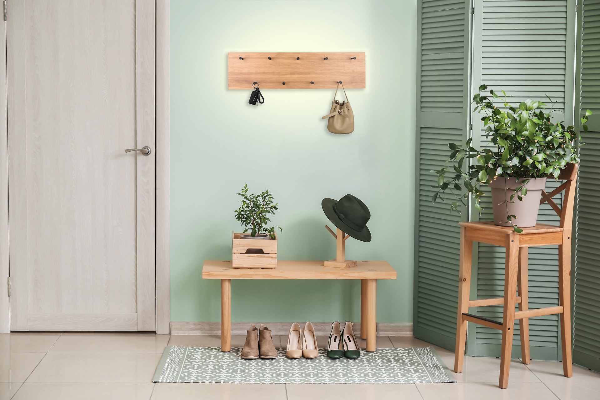Wandgarderobe Samantha 75 x 20 cm Artisan Eiche/schwarz