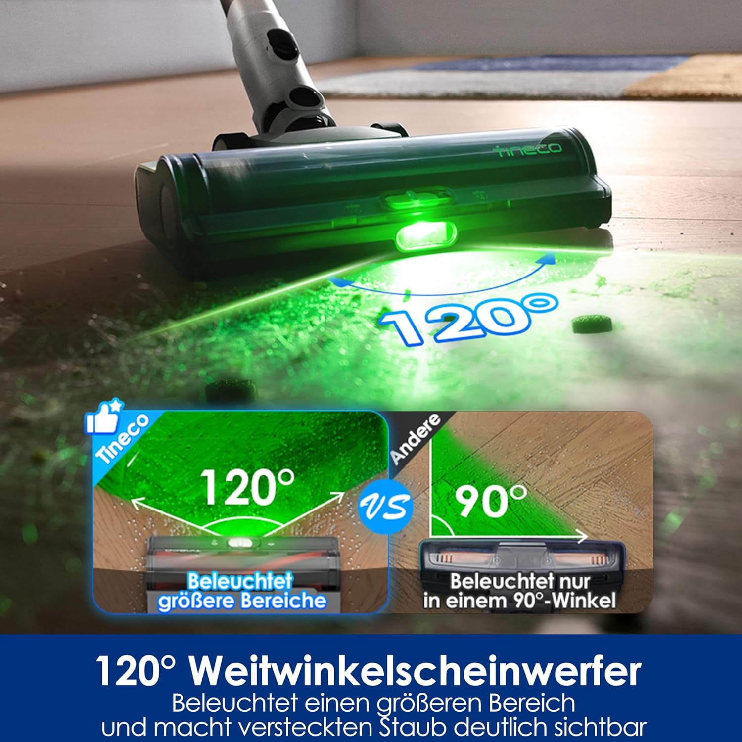 Tineco Pure ONE Station 5 Plus Kabellose Staubsauger mit 2,5L Absaugstation, Ladestation, Komplette Selbstrenigung, 175W Saugleistung Akkusauger, ZeroTangle Technol, iLoop, für Hartboden Teppiche