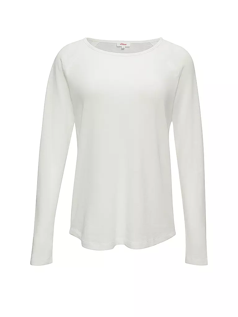 S.OLIVER Langarmshirt weiss