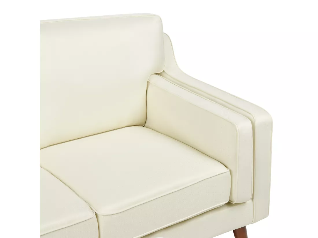 Canapé 3 places en tissu blanc cassé LOKKA