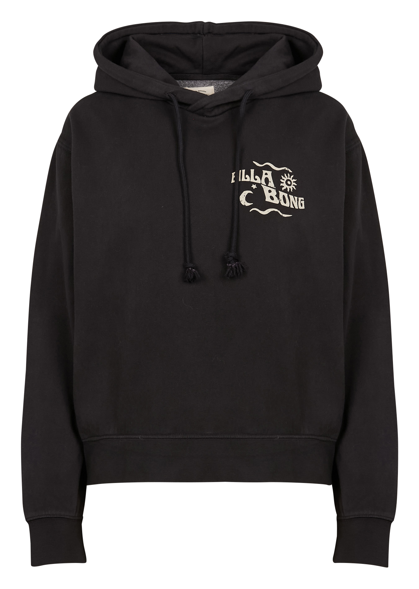 SNAKE MANTRA - Sweat à capuche droit en coton mélangé | Noir