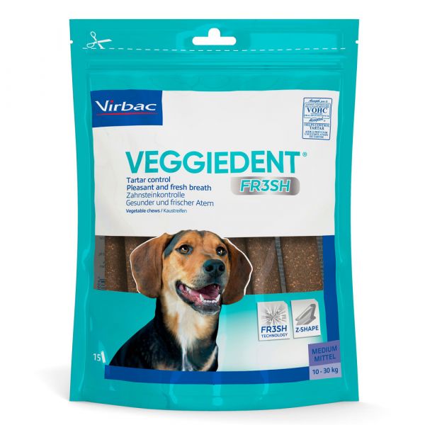 Virbac VeggieDent Fr3sh 15 Pastilhas Cão 10-30kg