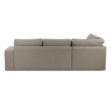 KARWEI hoekbank Mack grijs gerecycled stof met links verlenging
