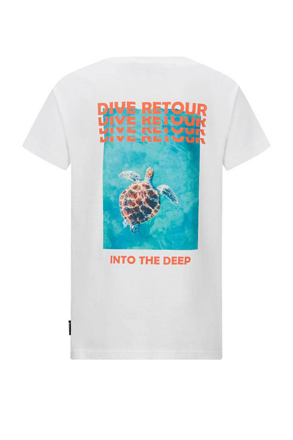 Retour Jeans T-shirt Evan met backprint wit