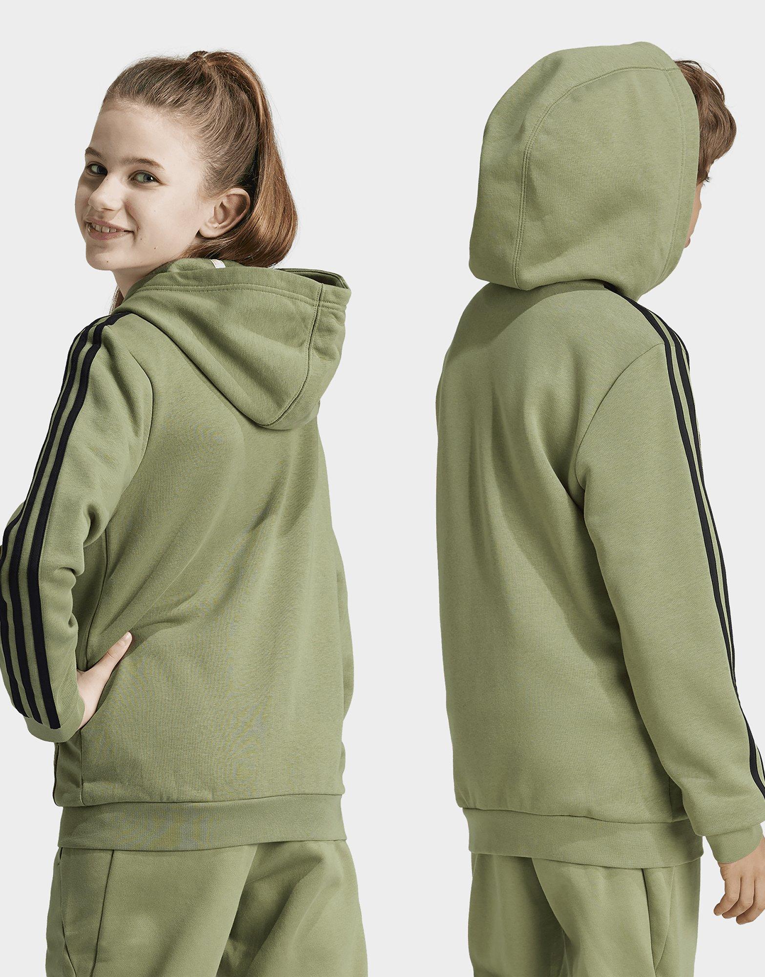 adidas Veste à capuche entièrement zippée en molleton Essentials 3-Stripes