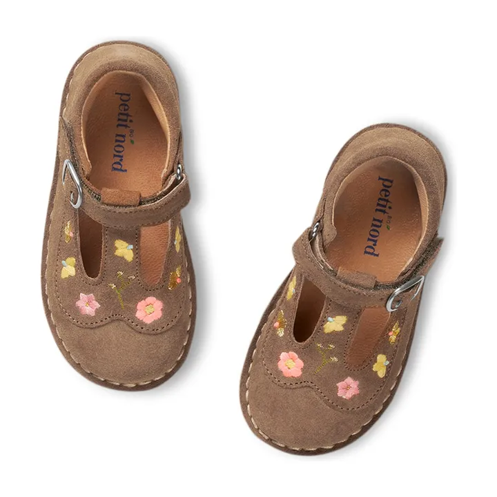 Petit Nord Babies Brodées Fleurs Peter Pan - Collection Uniqua | Marron