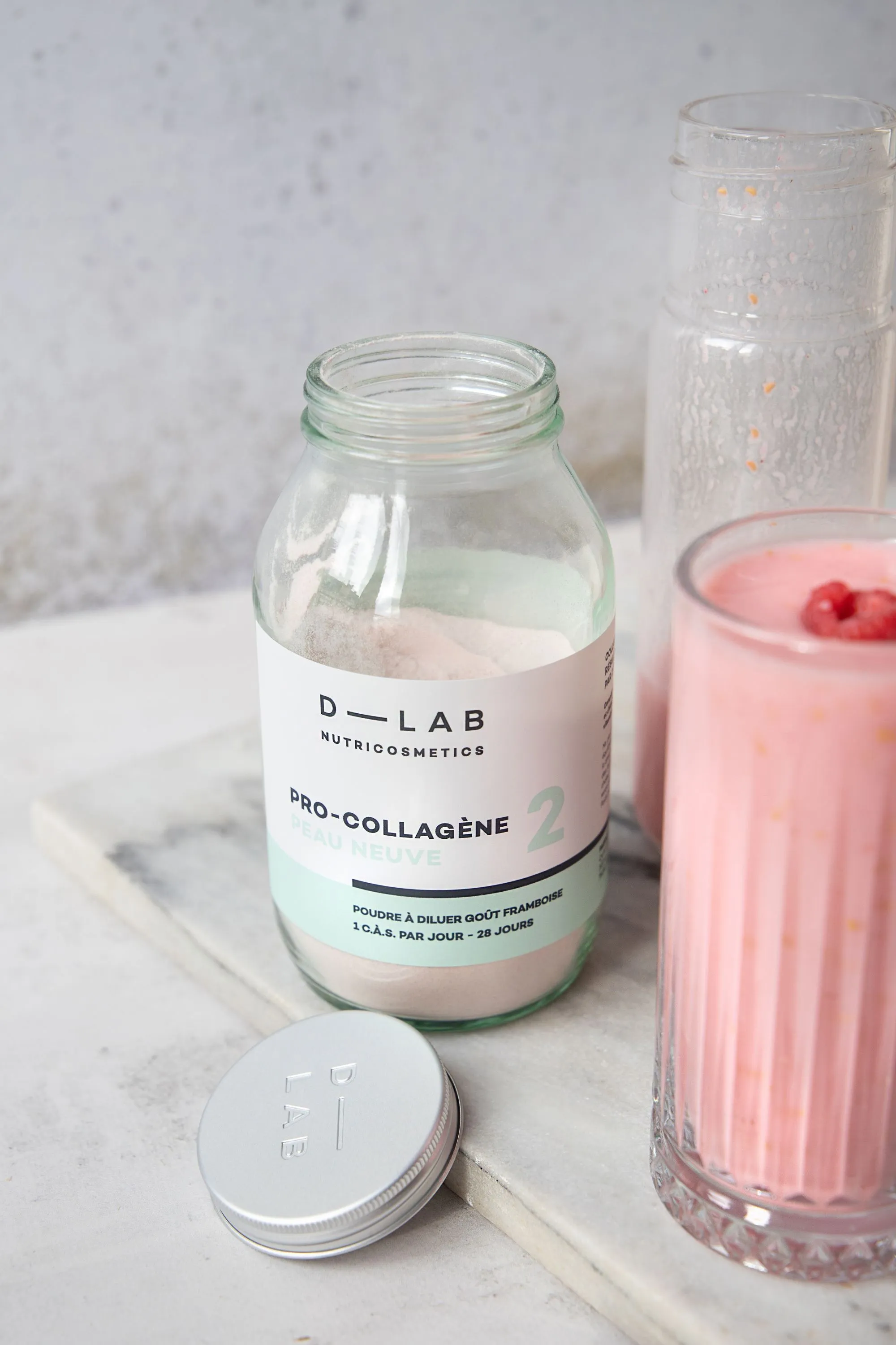 D-LAB Nutricosmetics Poudre pro-collagène Peau Neuve anti-âge & protection-509.3 g