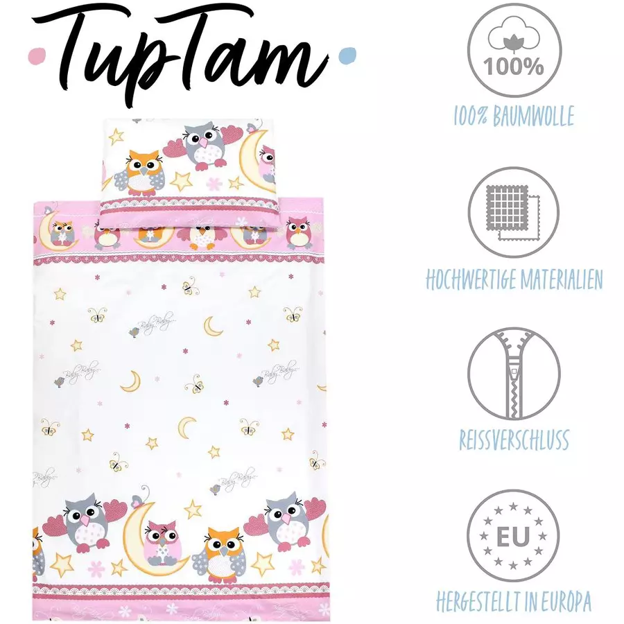 TupTam Kinder Bettwäsche Set 2-tlg rosa