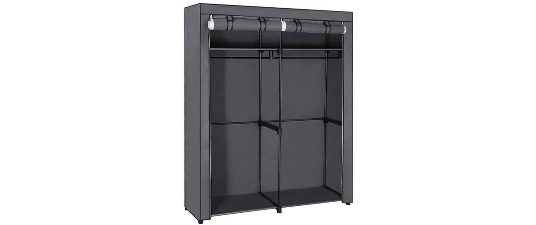 Regal Grau, 43 cm (B) x 174 cm (H) x 140 cmKleiderschrank