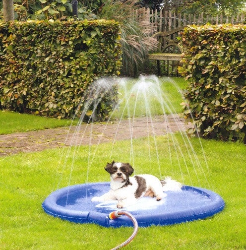 Beeztees sprinklermat Stay Cool blauw D 100 H 5 cm