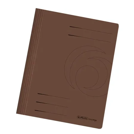Herlitz Manila Karton Schnellhefter DIN A4, braun, 10 Stück