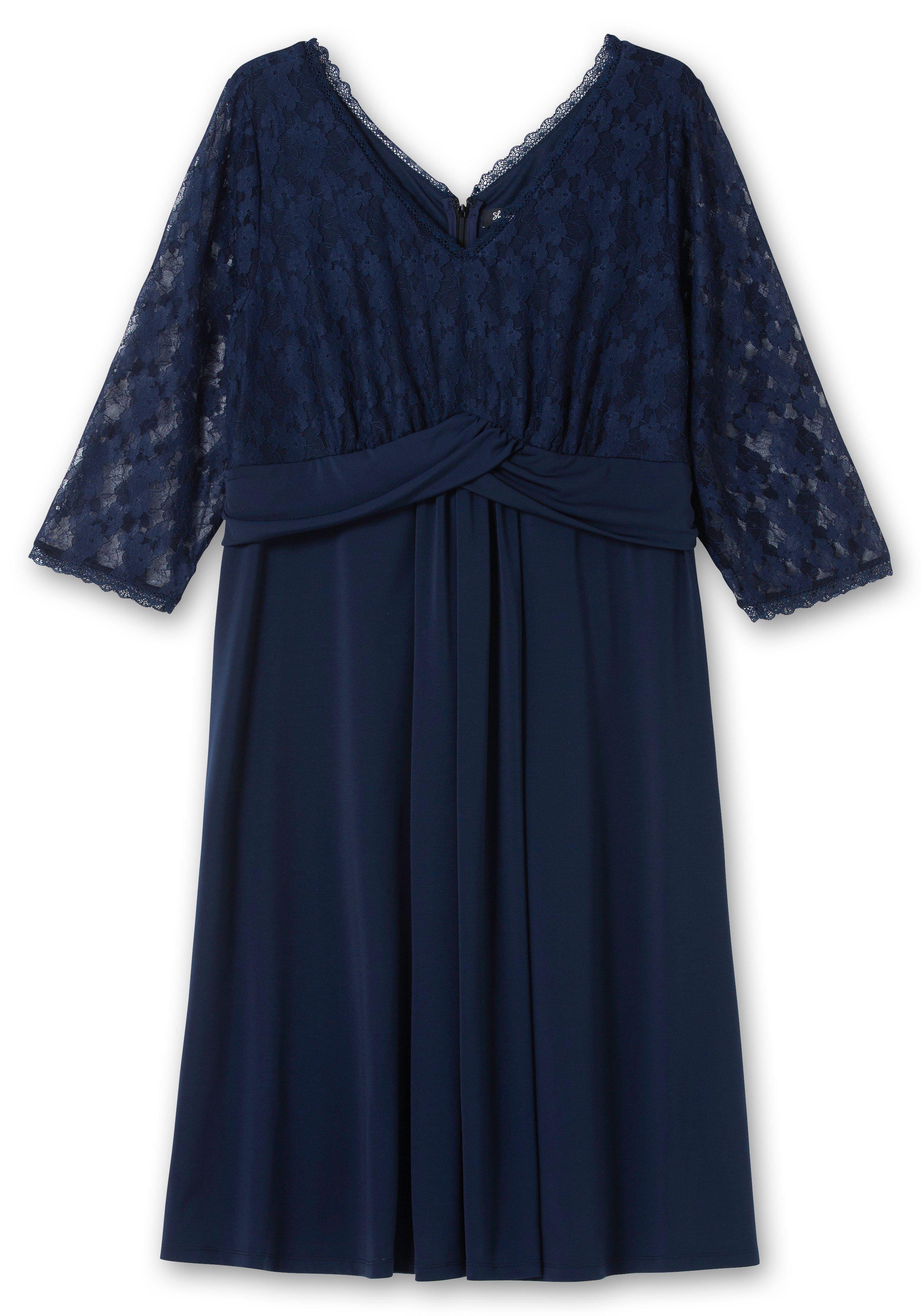 Abendkleid mit floraler Spitze und Zier-Knotendetail