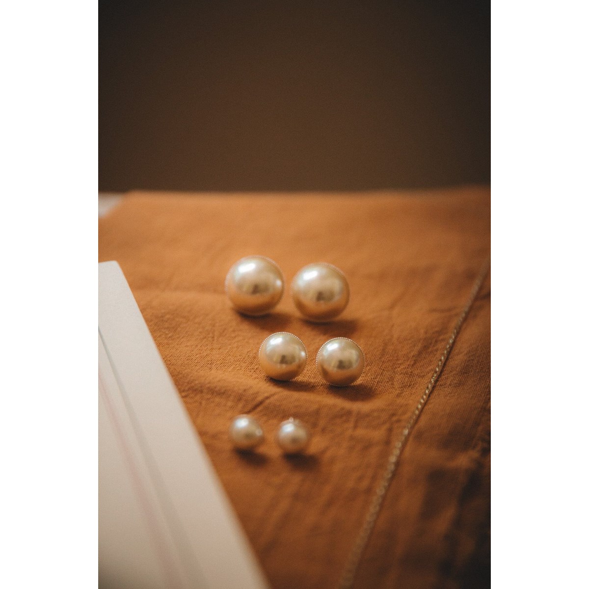 boucles d'oreilles puces perles plaqué argent - NÉLYA