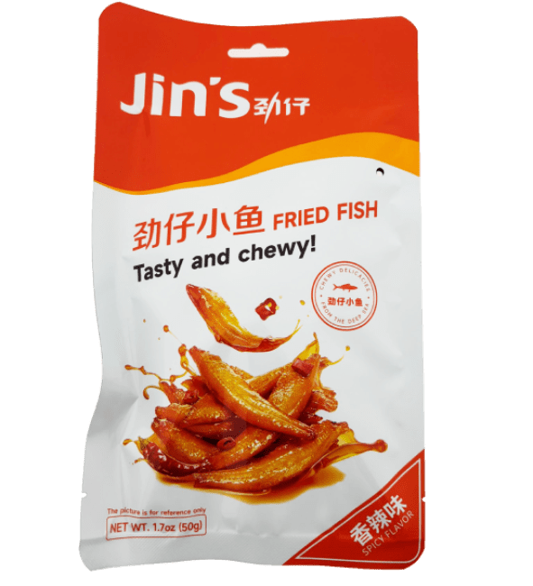 Jin Zai Gefrituurde Vis (Pittige smaak) 50g