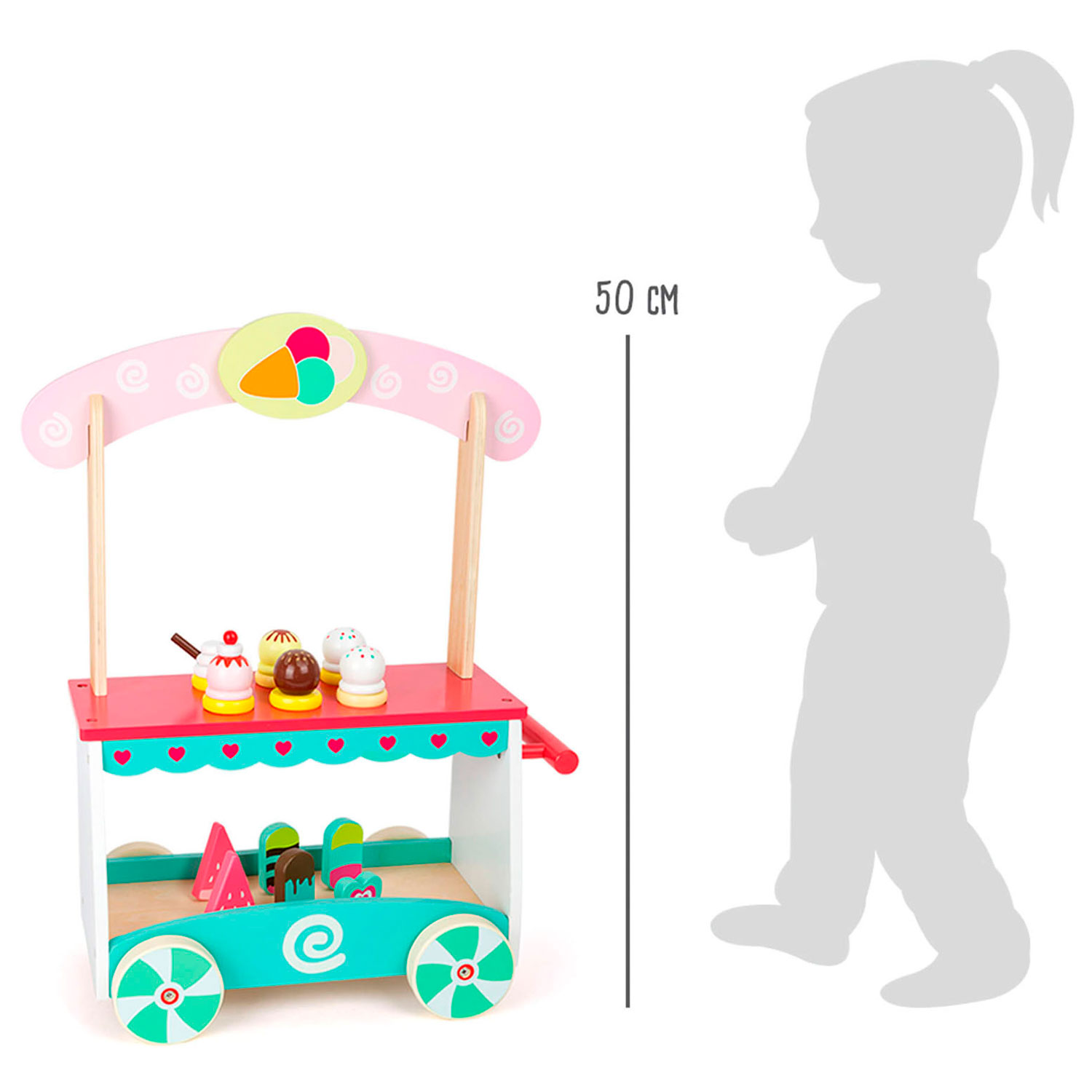 Small Foot-Houten IJscokar met Accessoires