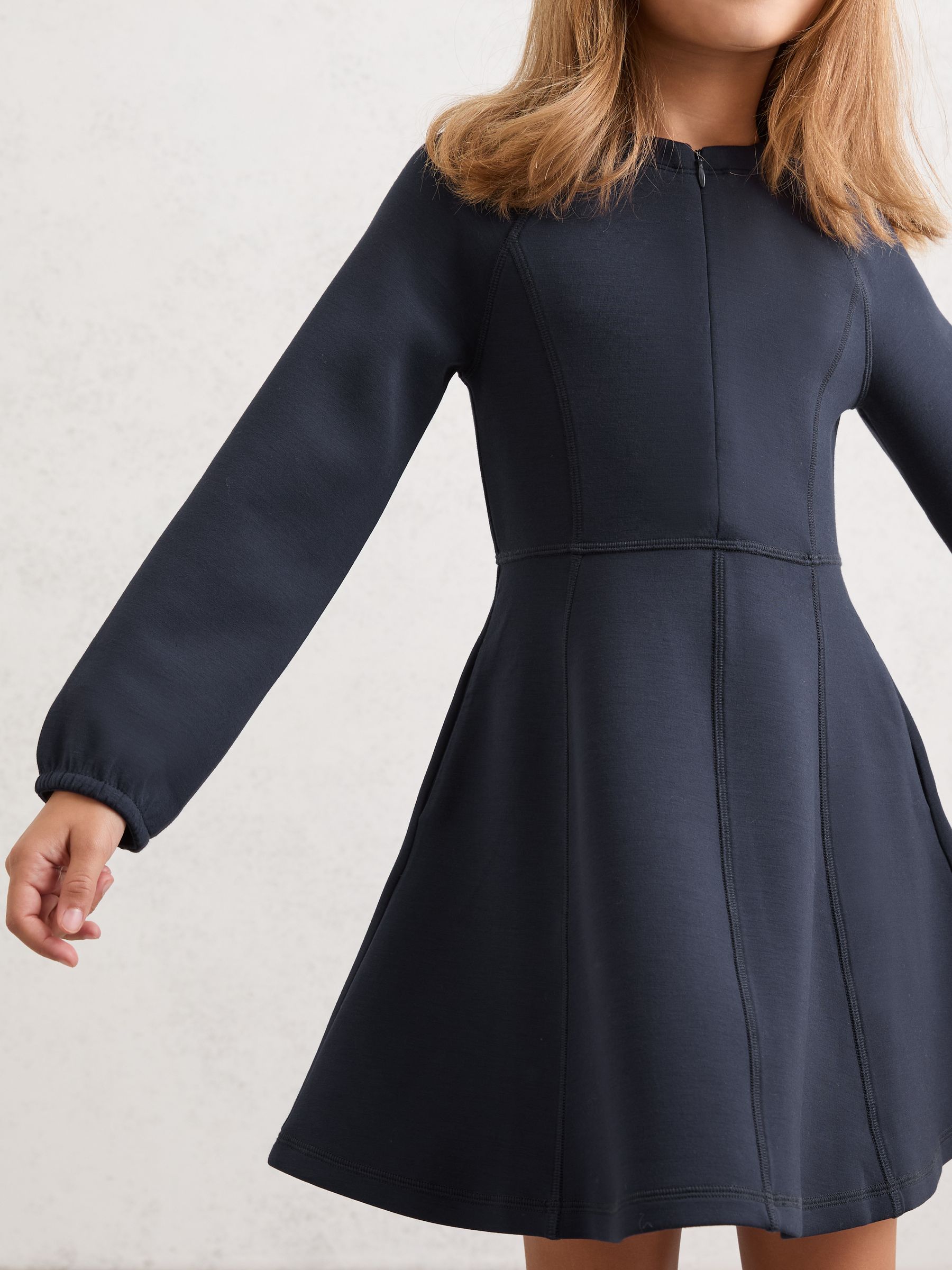 Reiss Jen Interlock Jersey Panelled Dress