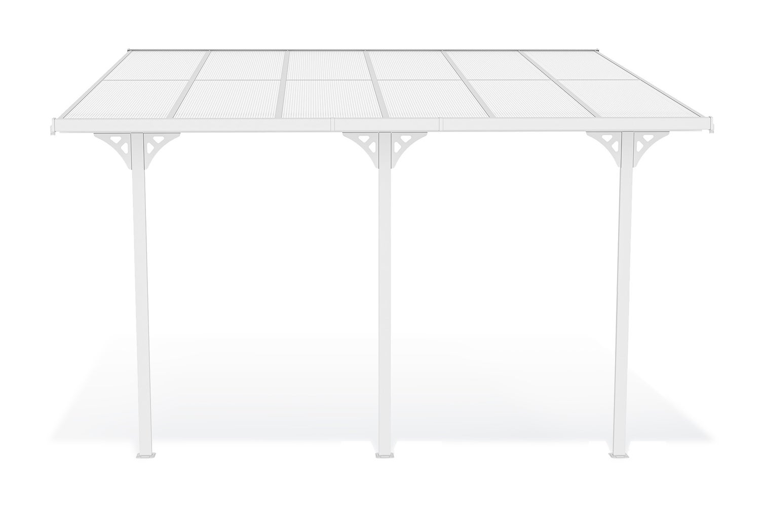 Terrasoverkapping/carport KLEO 400L300 aluminium wit