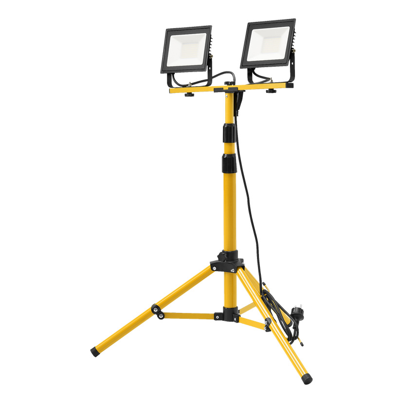 Dobbelt arbeidslampe med stativ LED 2x4250 lm 2x50 W IP65