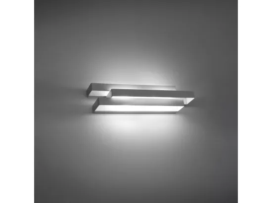 Appliques Frost moderne en acier - 2 sources lumineuses - L.42 x H.10 cm - blanc