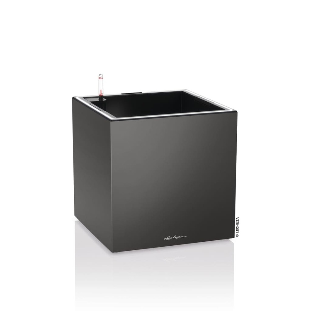 Jardinière canto premium 40 led low all-in-one 40x40cm charbon