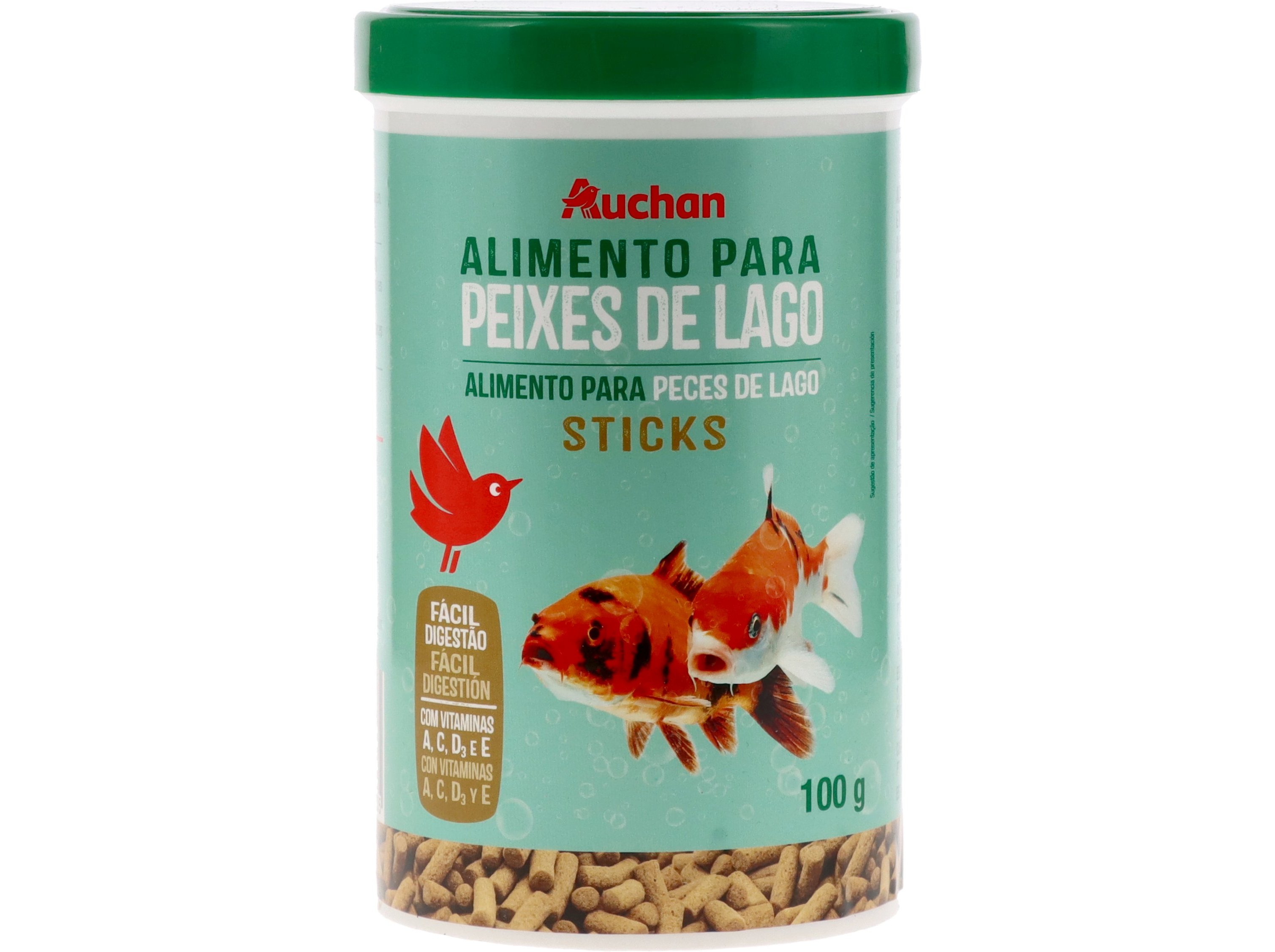 COMIDA PARA PEIXES AUCHAN LAGO EM STICKS 100G