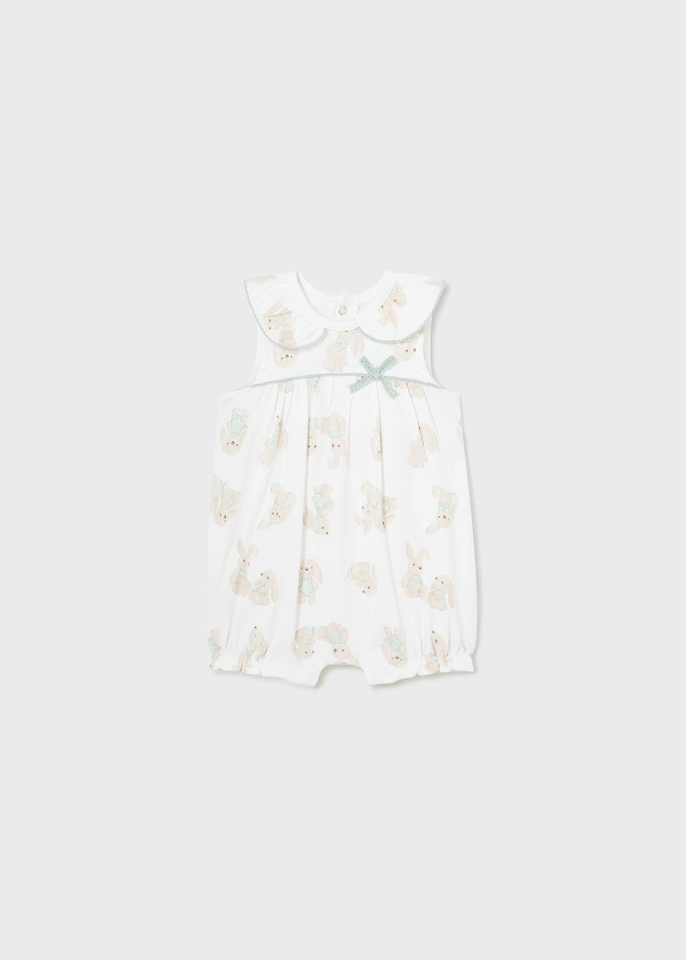 Conjunto de 2 macacões para recém-nascidos da Better Cotton, cor Jade.